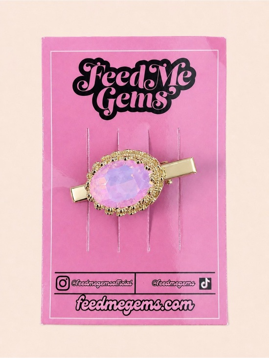 Feed Me Gems Accessories - Feed Me Gems Pink Opal Princess Hair Candy Clip NWT